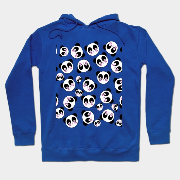 Kawaii Cute Panda Pattern Hoodie by TintedRed